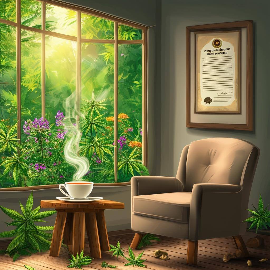 serene and calming scene of a cozy room