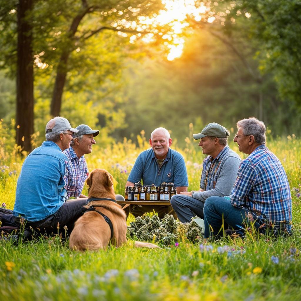 veterans in a field