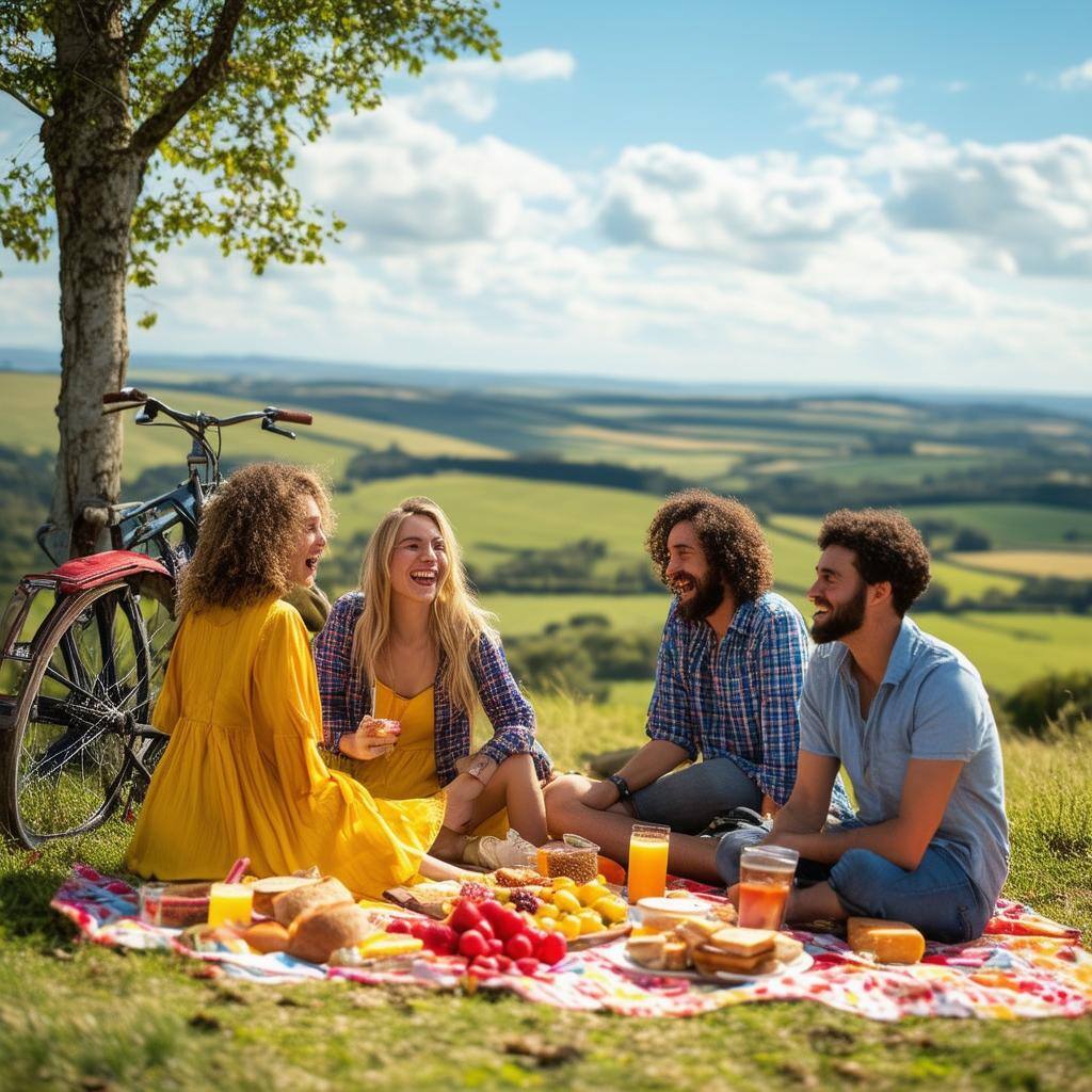 friends and a bicycle