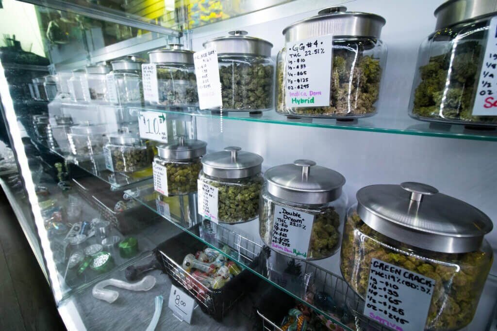 medical marijuana in a dispensary